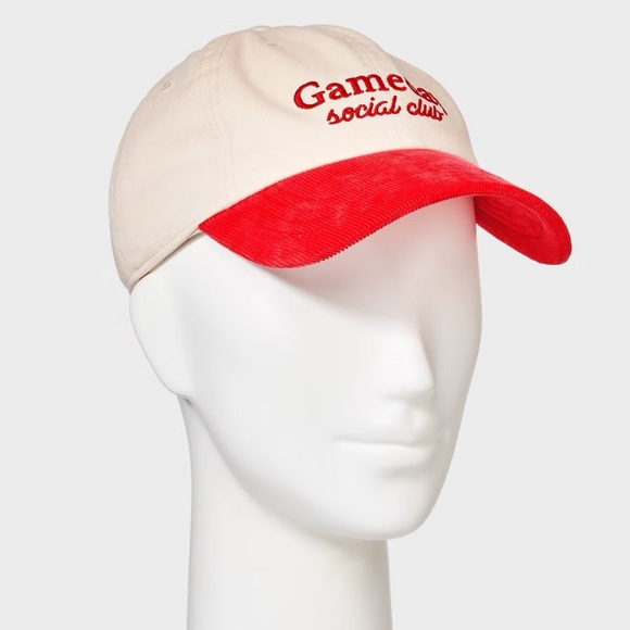 Gameday Social Club Two-Toned Baseball Hat Universal Thread Target Beige/Red